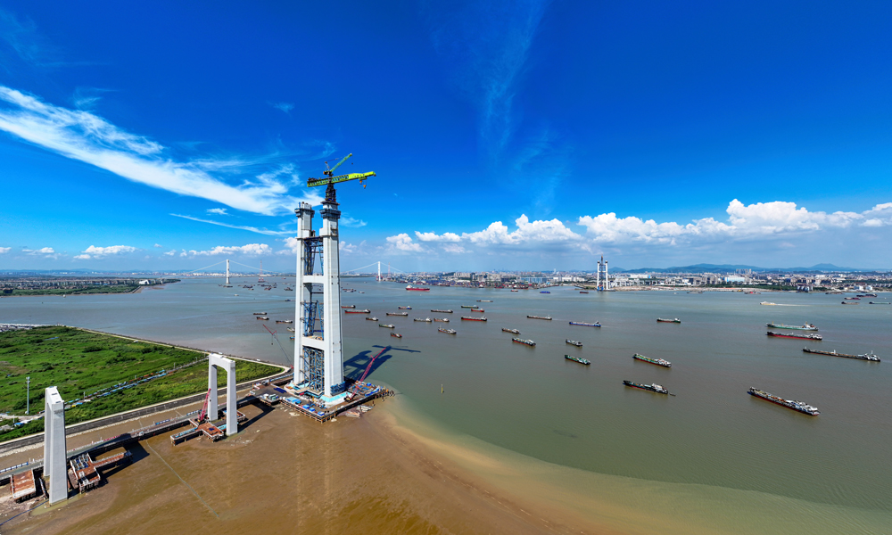 獅子洋通道是珠江口首條雙層復(fù)合公路通道，全長(zhǎng)約35公里。作為項(xiàng)目關(guān)鍵控制性工程，獅子洋大橋?qū)?chuàng)下雙層懸索橋“主跨跨徑、主塔塔高、錨碇基礎(chǔ)、主纜規(guī)模、車道數(shù)量”五項(xiàng)世界第一。